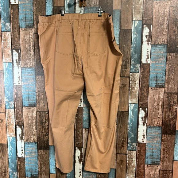 American Sweetheart 24W brown cotton elastic waist pants - Picture 12 of 15